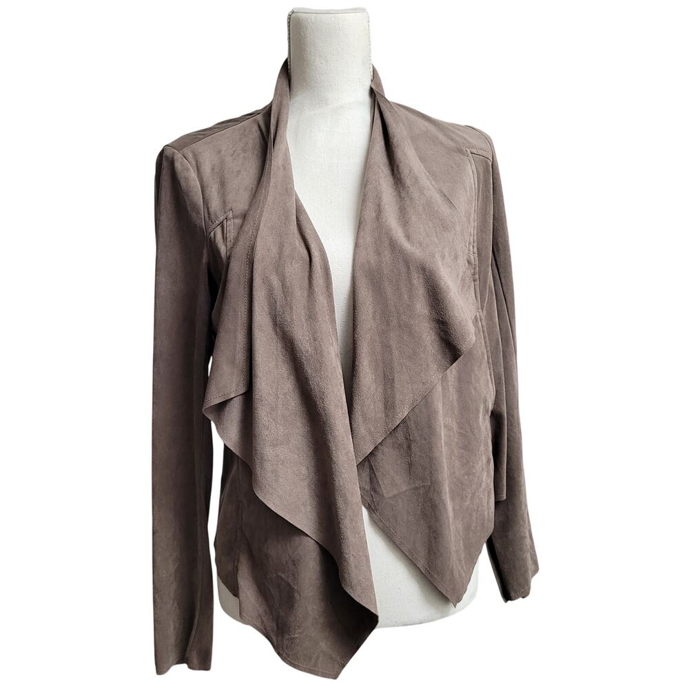 Kut from the Kloth faux vegan suede asymmetrical moto jacket waterfall